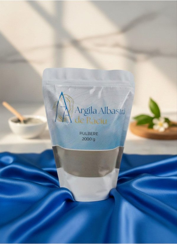 Pulbere Argilă Albastră de Râciu 2 kg | Măști și Cataplasme